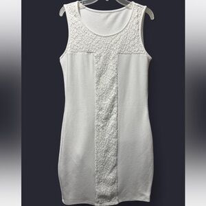 White formal mini dress